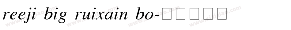 reeji big ruixain bo字体转换